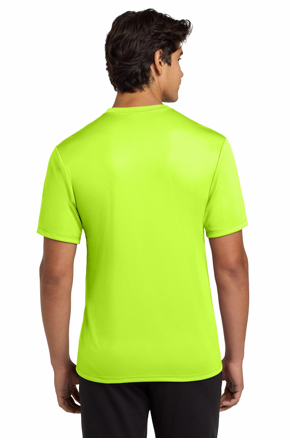 Hanes Mens Cool DRI FreshIQ Moisture Wicking Short Sleeve Crewneck T-Shirt - Safety Green