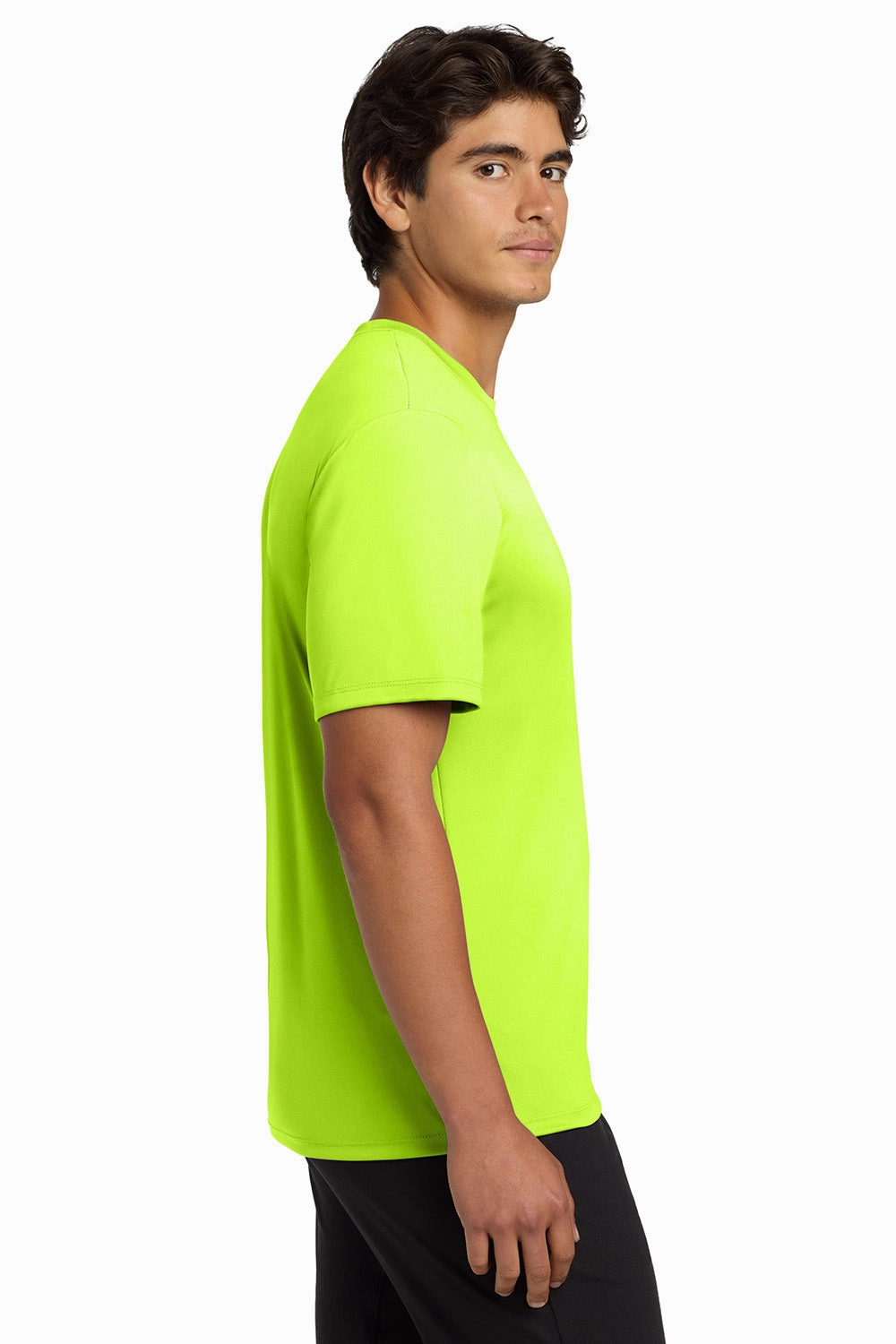 Hanes Mens Cool DRI FreshIQ Moisture Wicking Short Sleeve Crewneck T-Shirt - Safety Green