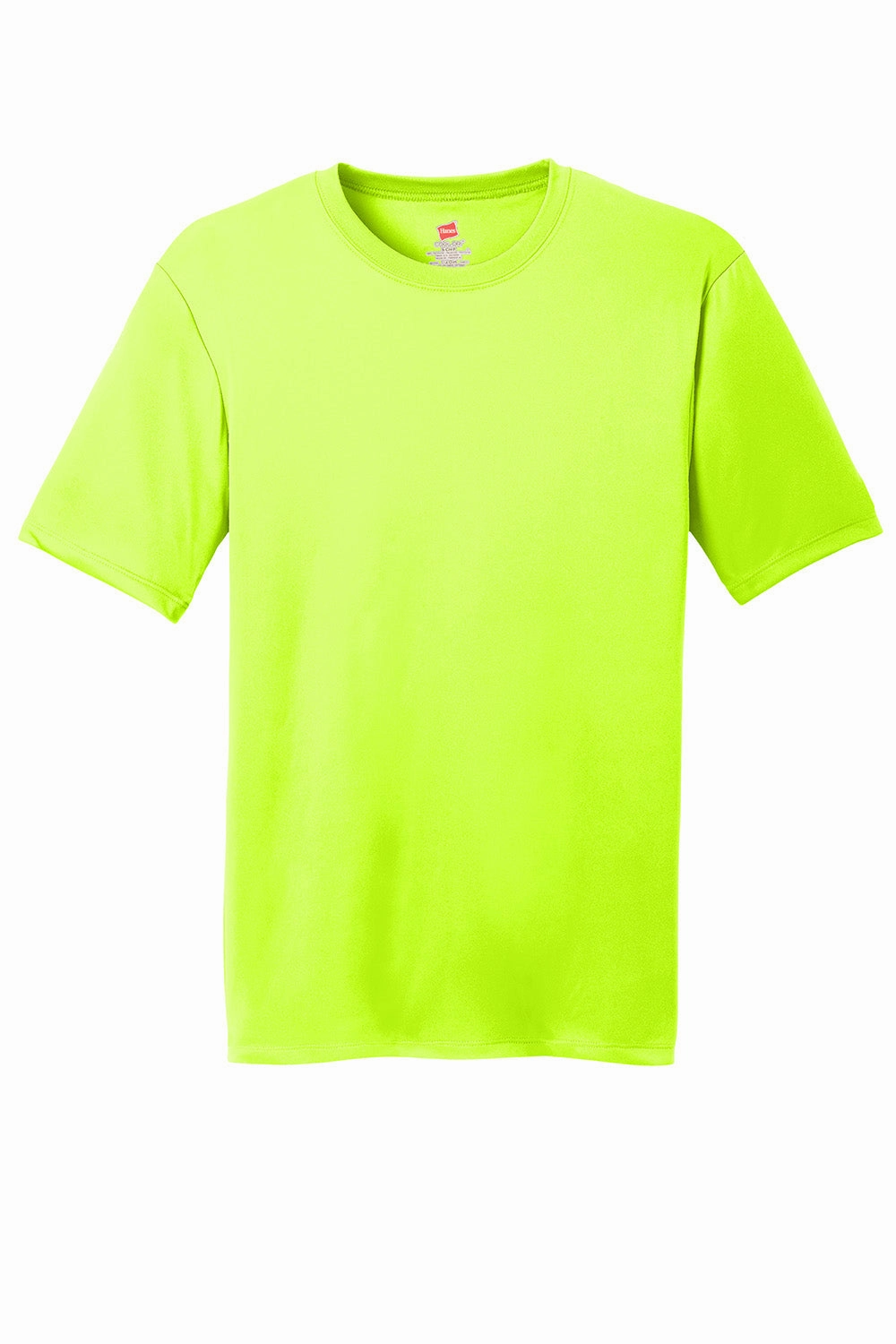 Hanes Mens Cool DRI FreshIQ Moisture Wicking Short Sleeve Crewneck T-Shirt - Safety Green