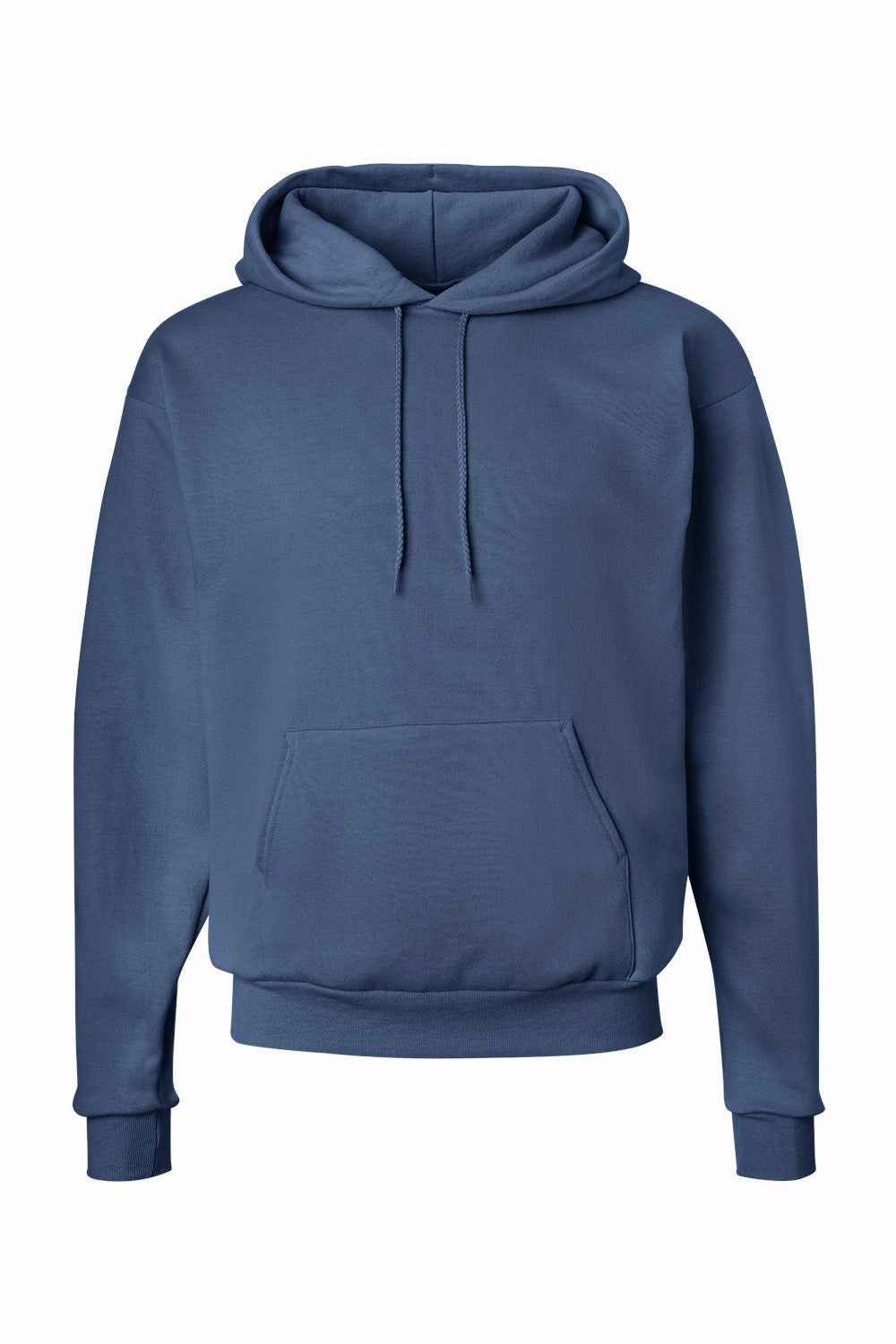Hanes Mens EcoSmart Print Pro XP Pill Resistant Hooded Sweatshirt Hoodie w/ Pouch Pocket - Denim Blue