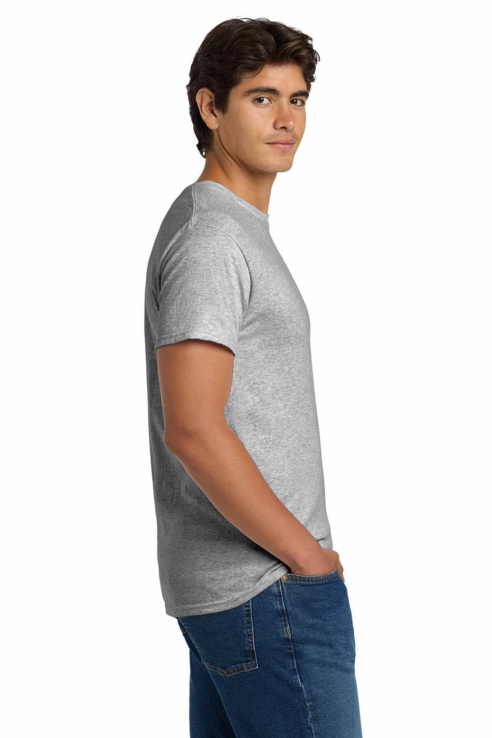 Hanes Mens EcoSmart Short Sleeve Crewneck T-Shirt - Ash Grey