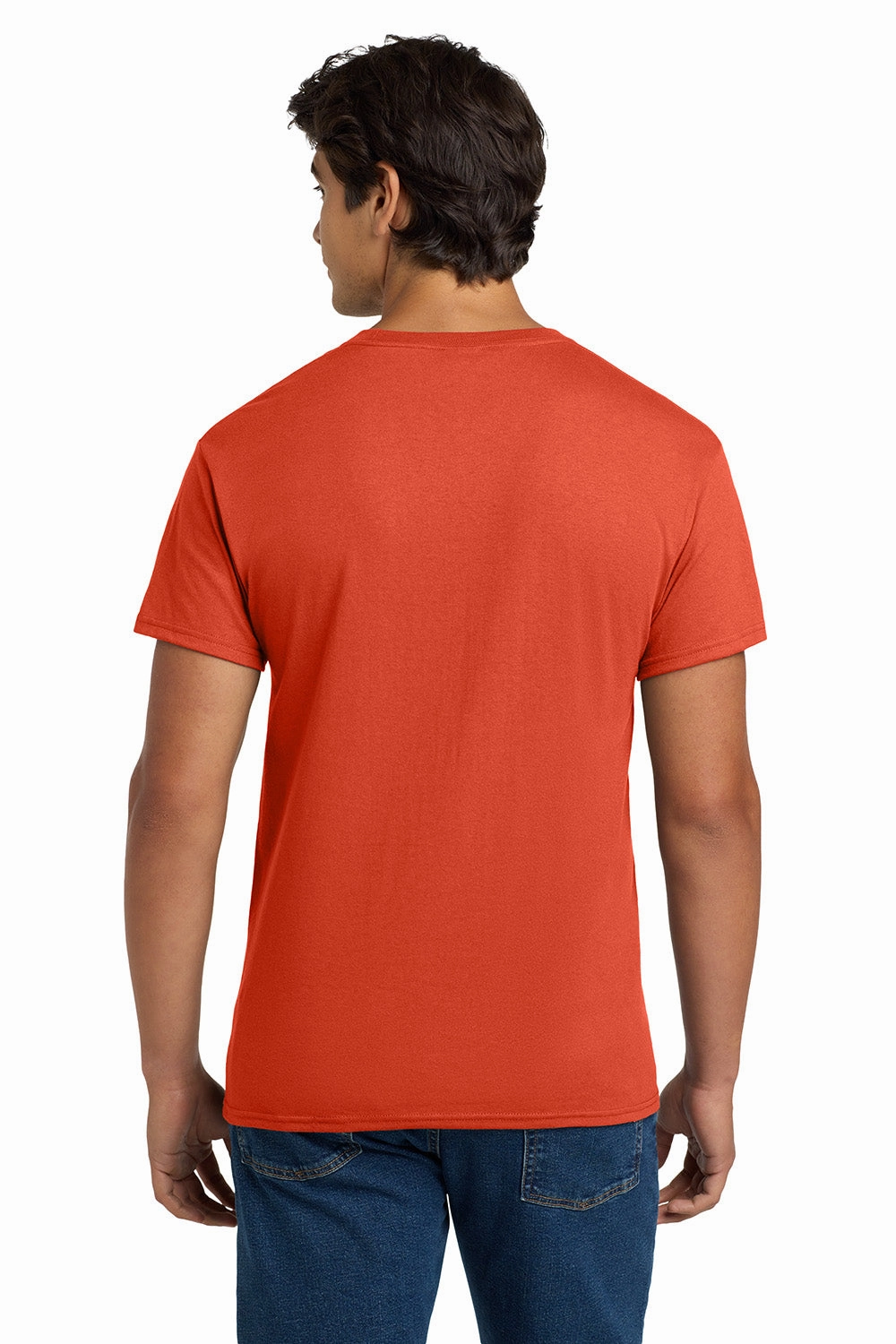 Hanes Mens EcoSmart Short Sleeve Crewneck T-Shirt - Orange
