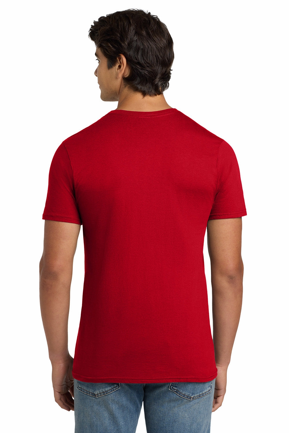Hanes Mens Nano-T Short Sleeve Crewneck T-Shirt - Deep Red