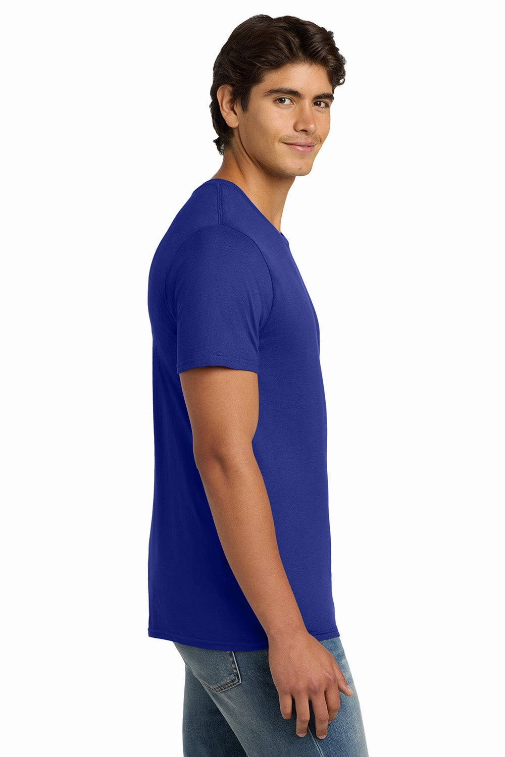 Hanes Mens Nano-T Short Sleeve Crewneck T-Shirt - Deep Royal Blue
