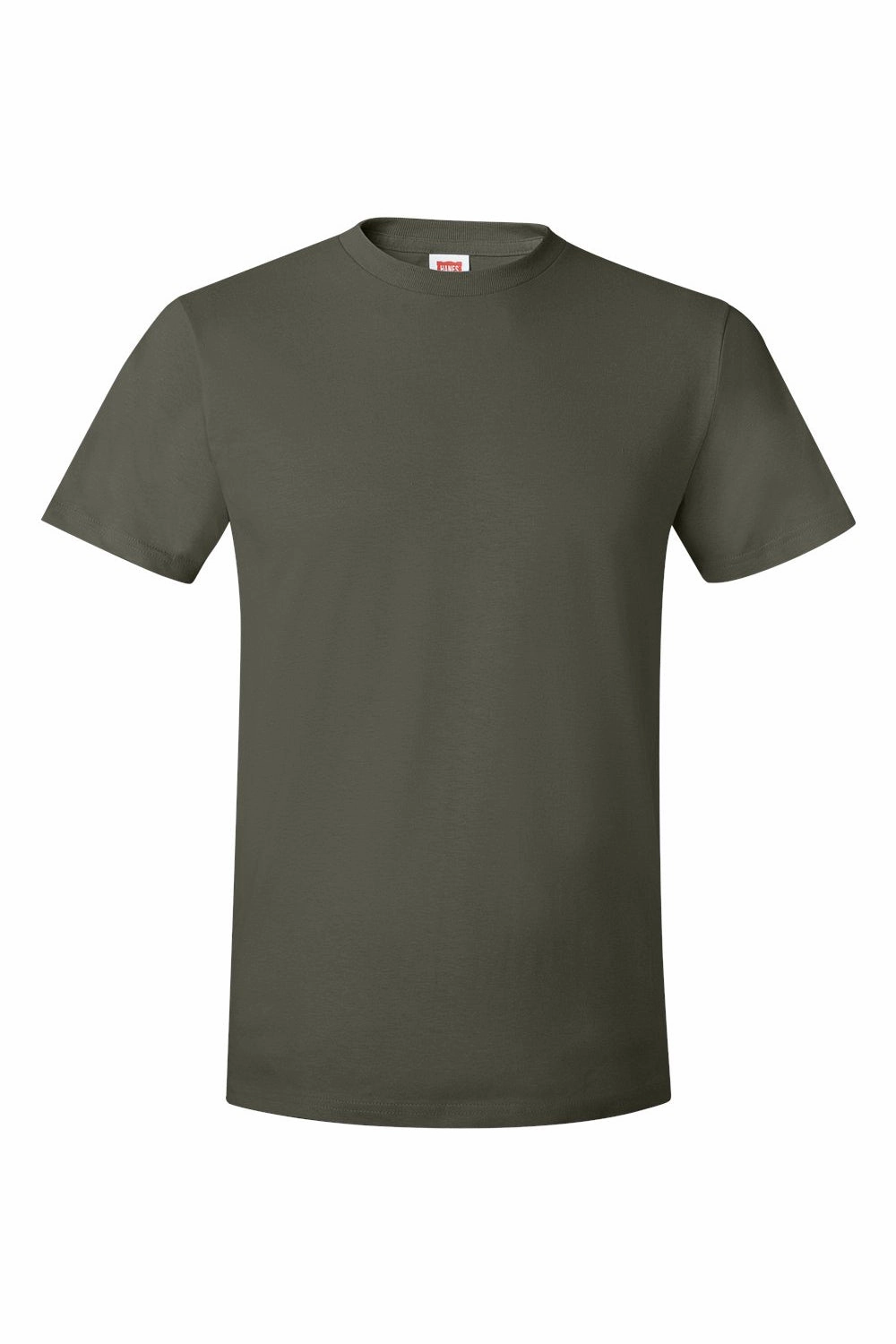 Hanes Mens Nano-T Short Sleeve Crewneck T-Shirt - Fatigue Green