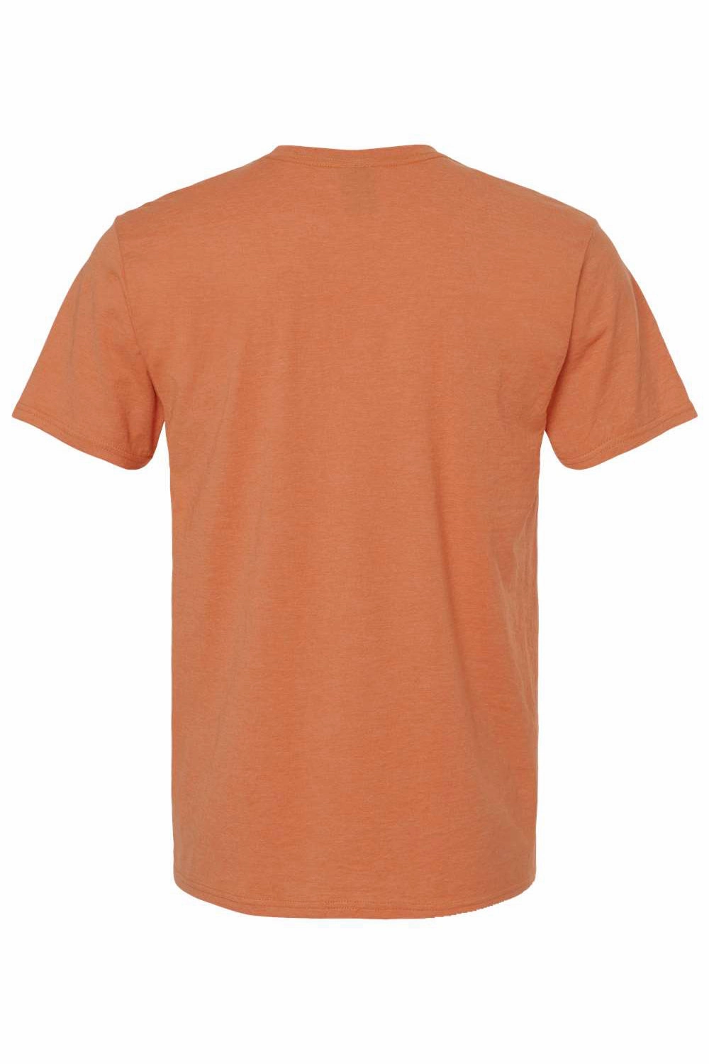 Hanes Mens Nano-T Short Sleeve Crewneck T-Shirt - Heather Pumpkin Orange