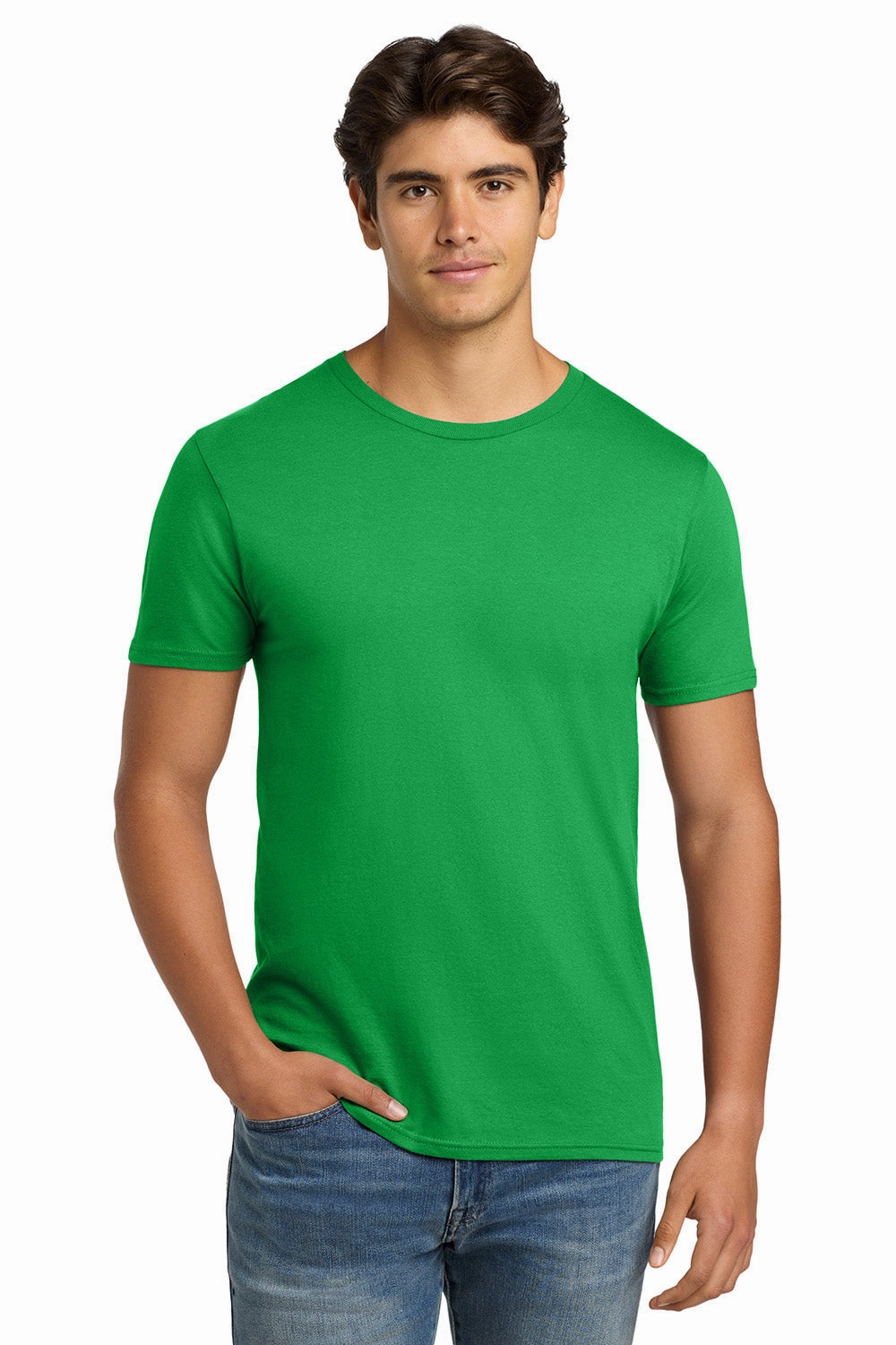 Hanes Mens Nano-T Short Sleeve Crewneck T-Shirt - Kelly Green