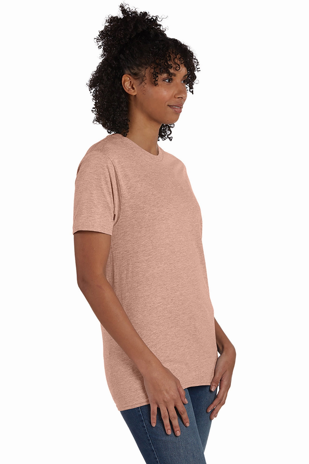 Hanes Mens Nano-T Short Sleeve Crewneck T-Shirt - Marbled Cantaloupe