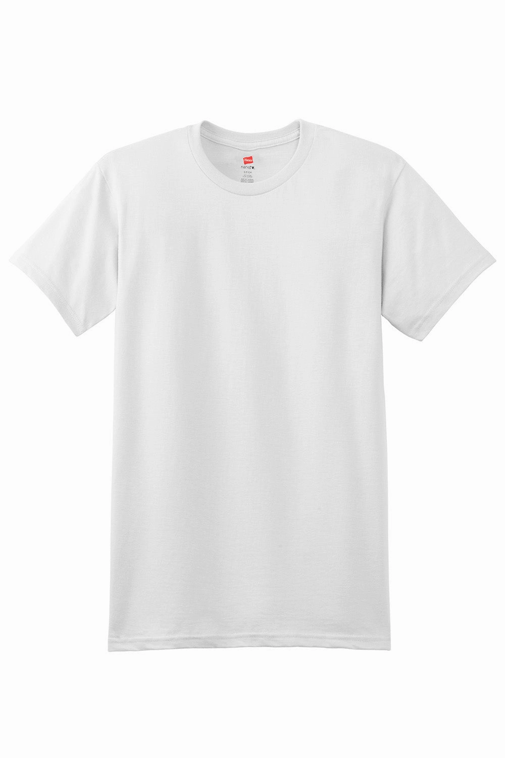 Hanes Mens Nano-T Short Sleeve Crewneck T-Shirt - White