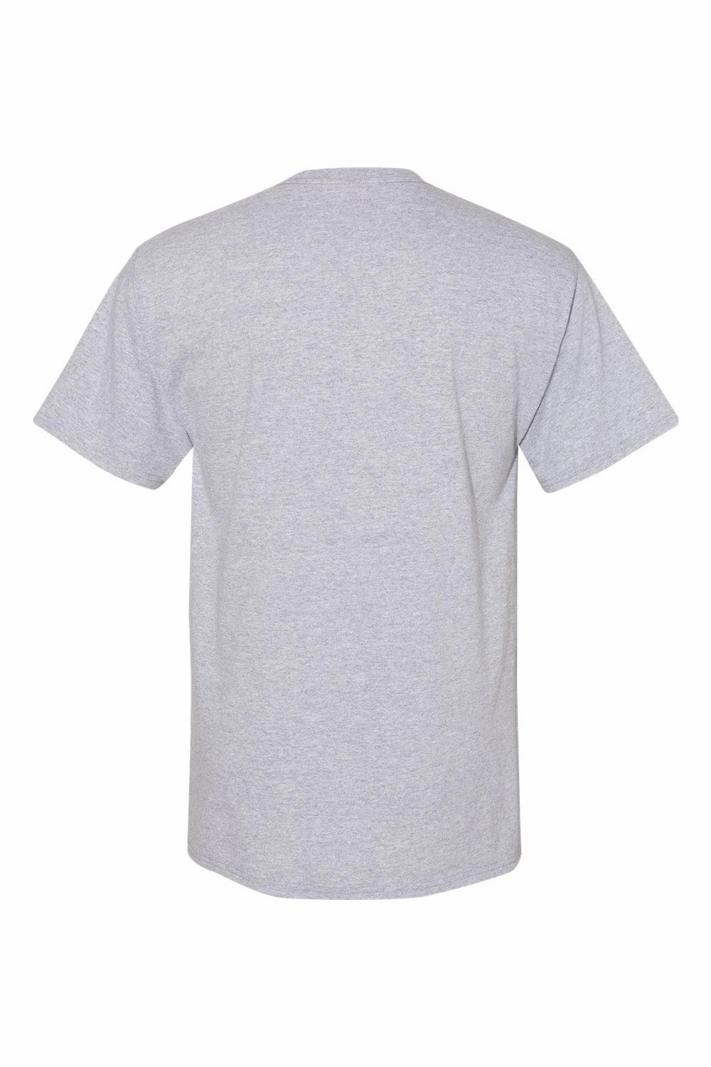 Hanes Mens Workwear UPF 50  Short Sleeve Crewneck T-Shirt w/ Pocket - Light Steel Grey