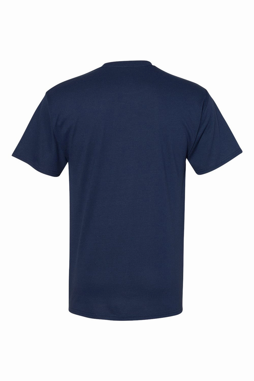 Hanes Mens Workwear UPF 50  Short Sleeve Crewneck T-Shirt w/ Pocket - Navy Blue