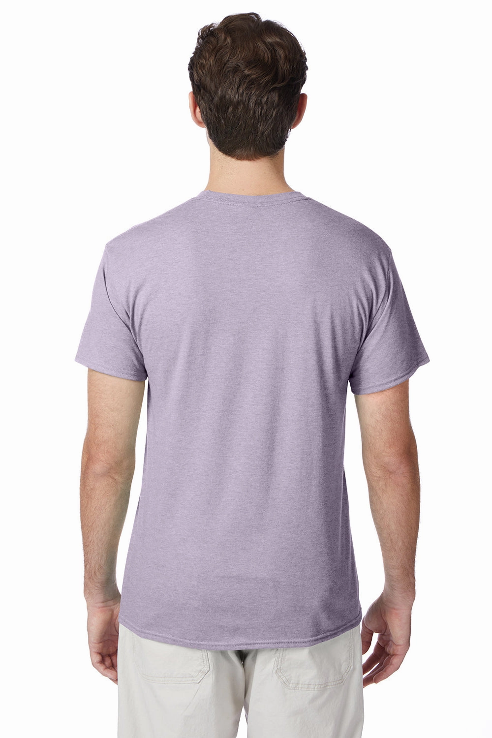 Hanes Mens X-Temp FreshIQ Moisture Wicking Short Sleeve Crewneck T-Shirt - Heather Pale Violet Purple