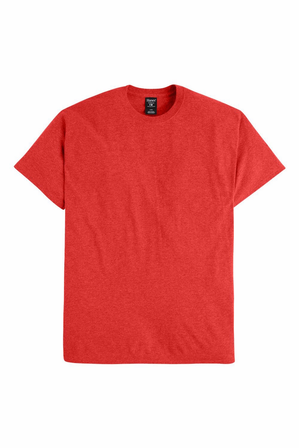 Hanes Mens X-Temp FreshIQ Moisture Wicking Short Sleeve Crewneck T-Shirt - Heather Poppy Red