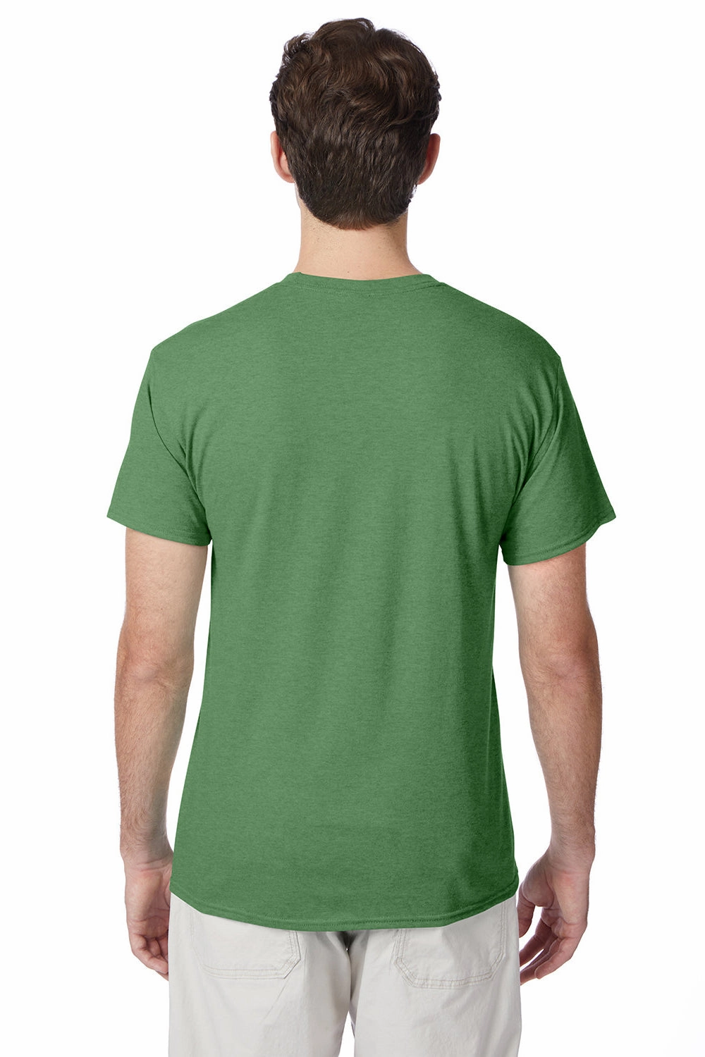 Hanes Mens X-Temp FreshIQ Moisture Wicking Short Sleeve Crewneck T-Shirt - Heather True Green