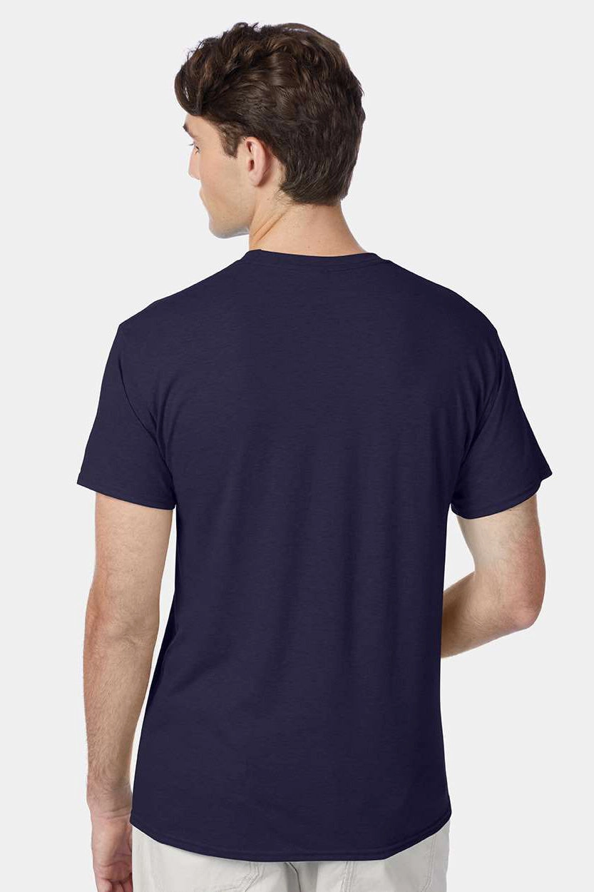 Hanes Mens X-Temp FreshIQ Moisture Wicking Short Sleeve Crewneck T-Shirt - Navy Blue
