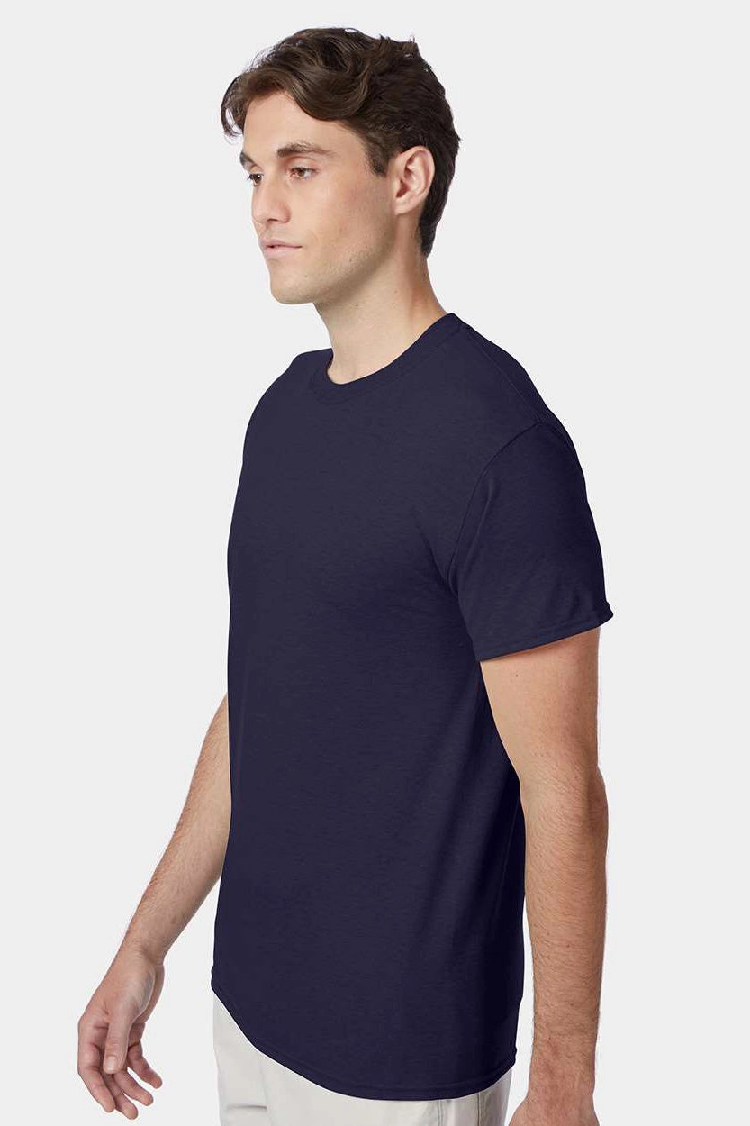 Hanes Mens X-Temp FreshIQ Moisture Wicking Short Sleeve Crewneck T-Shirt - Navy Blue