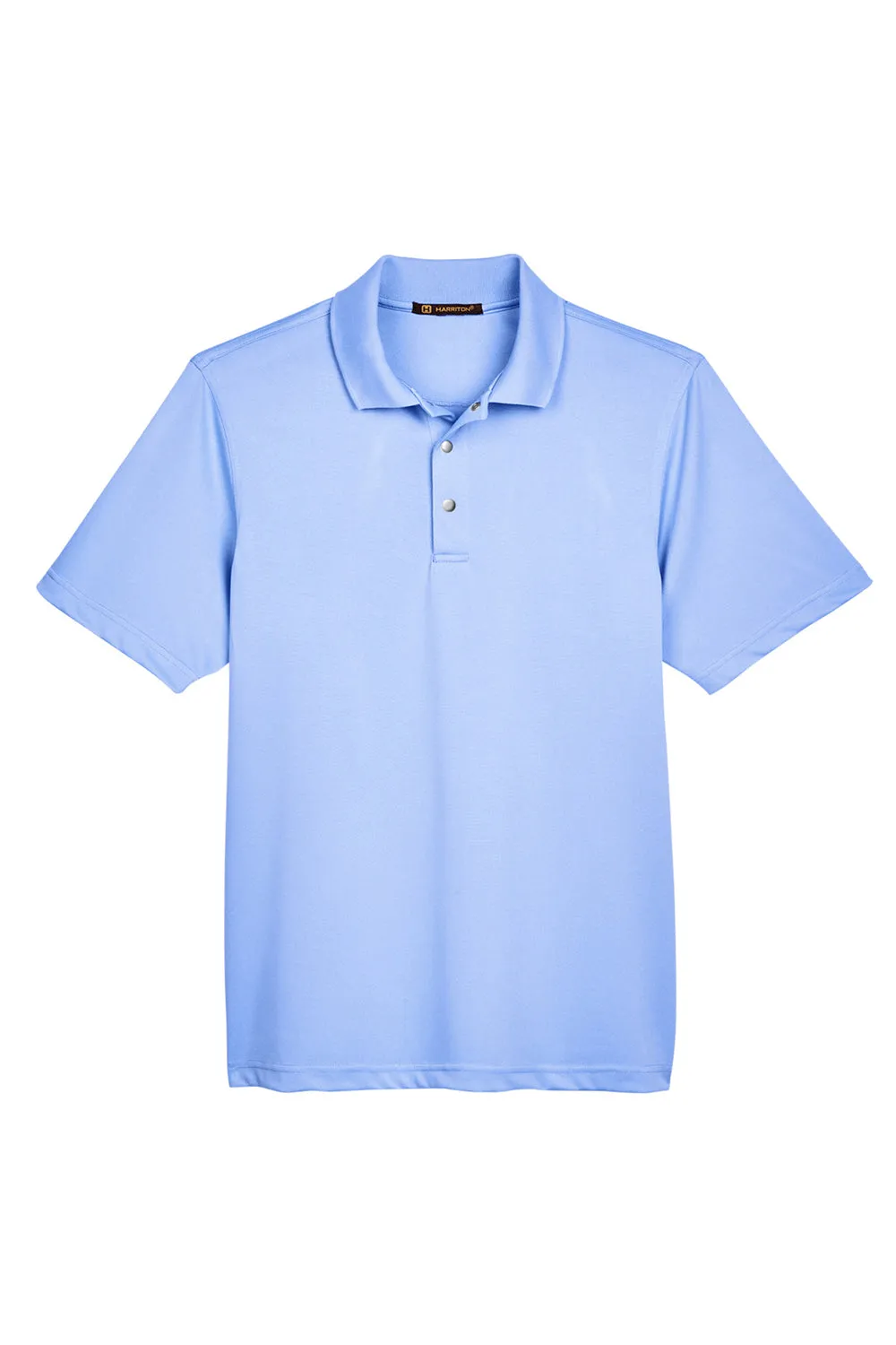 Harriton Mens Advantage Moisture Wicking Short Sleeve Polo Shirt - Industry Blue
