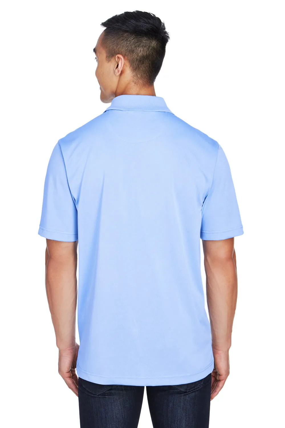 Harriton Mens Advantage Moisture Wicking Short Sleeve Polo Shirt - Industry Blue