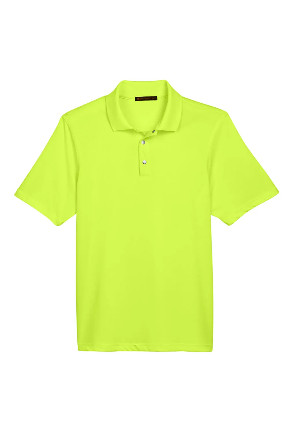Harriton Mens Advantage Moisture Wicking Short Sleeve Polo Shirt - Safety Yellow