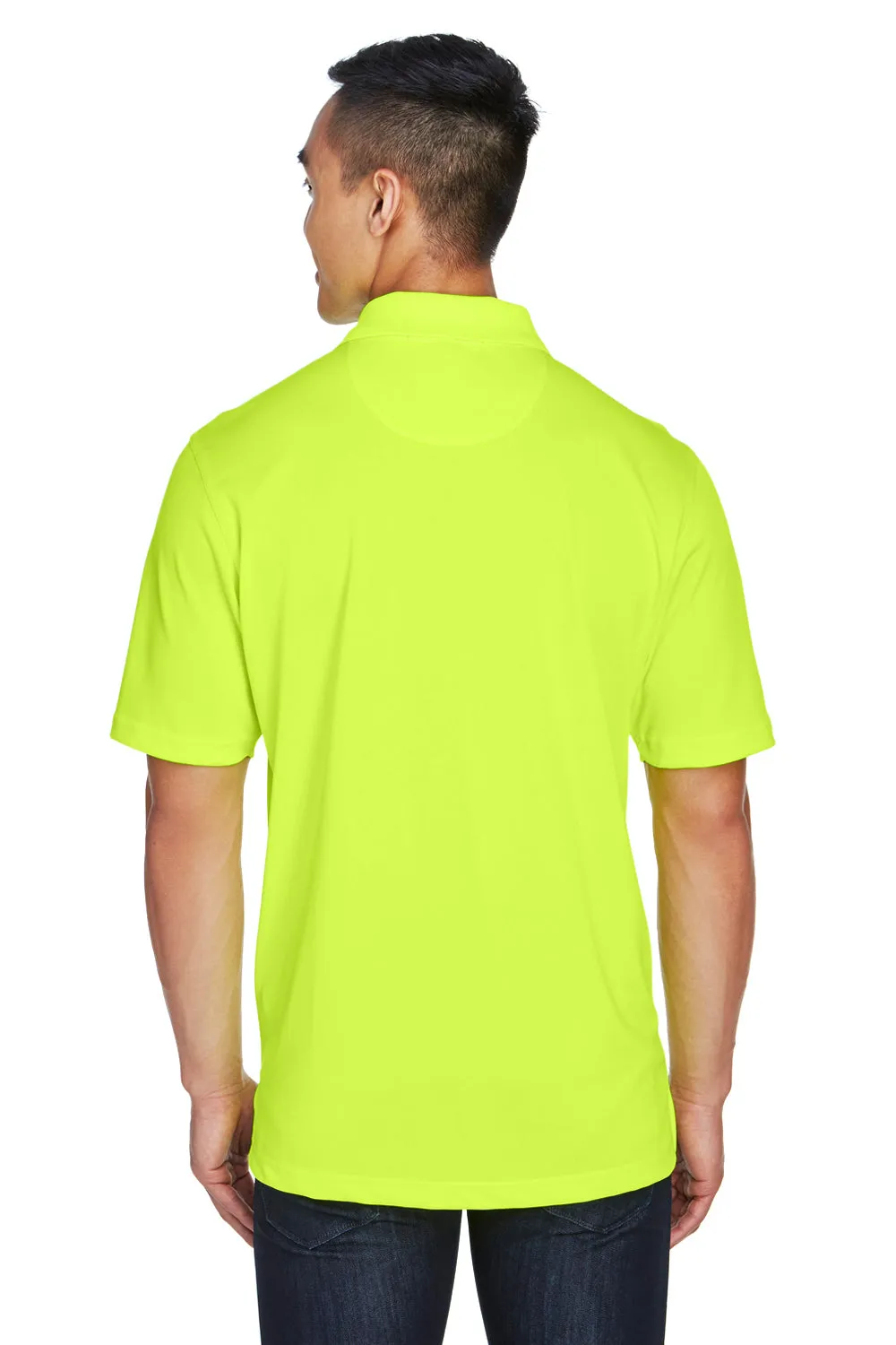 Harriton Mens Advantage Moisture Wicking Short Sleeve Polo Shirt - Safety Yellow