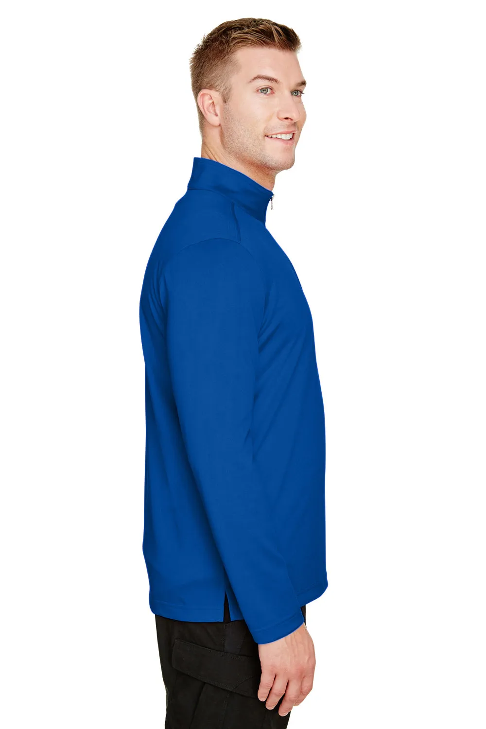 Harriton Mens Advantage Performance Moisture Wicking 1/4 Zip Sweatshirt - True Royal Blue