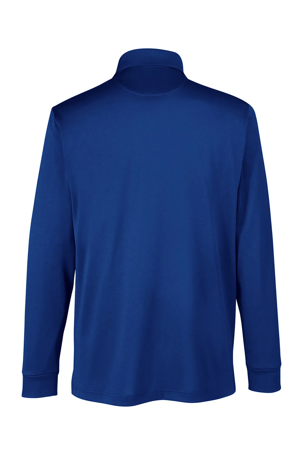 Harriton Mens Advantage Performance Moisture Wicking Long Sleeve Polo Shirt - True Royal Blue