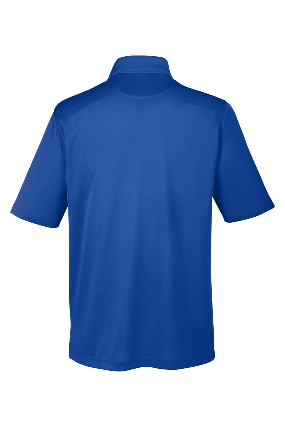 Harriton Mens Advantage Performance Moisture Wicking Short Sleeve Polo Shirt w/ Pocket - True Royal Blue