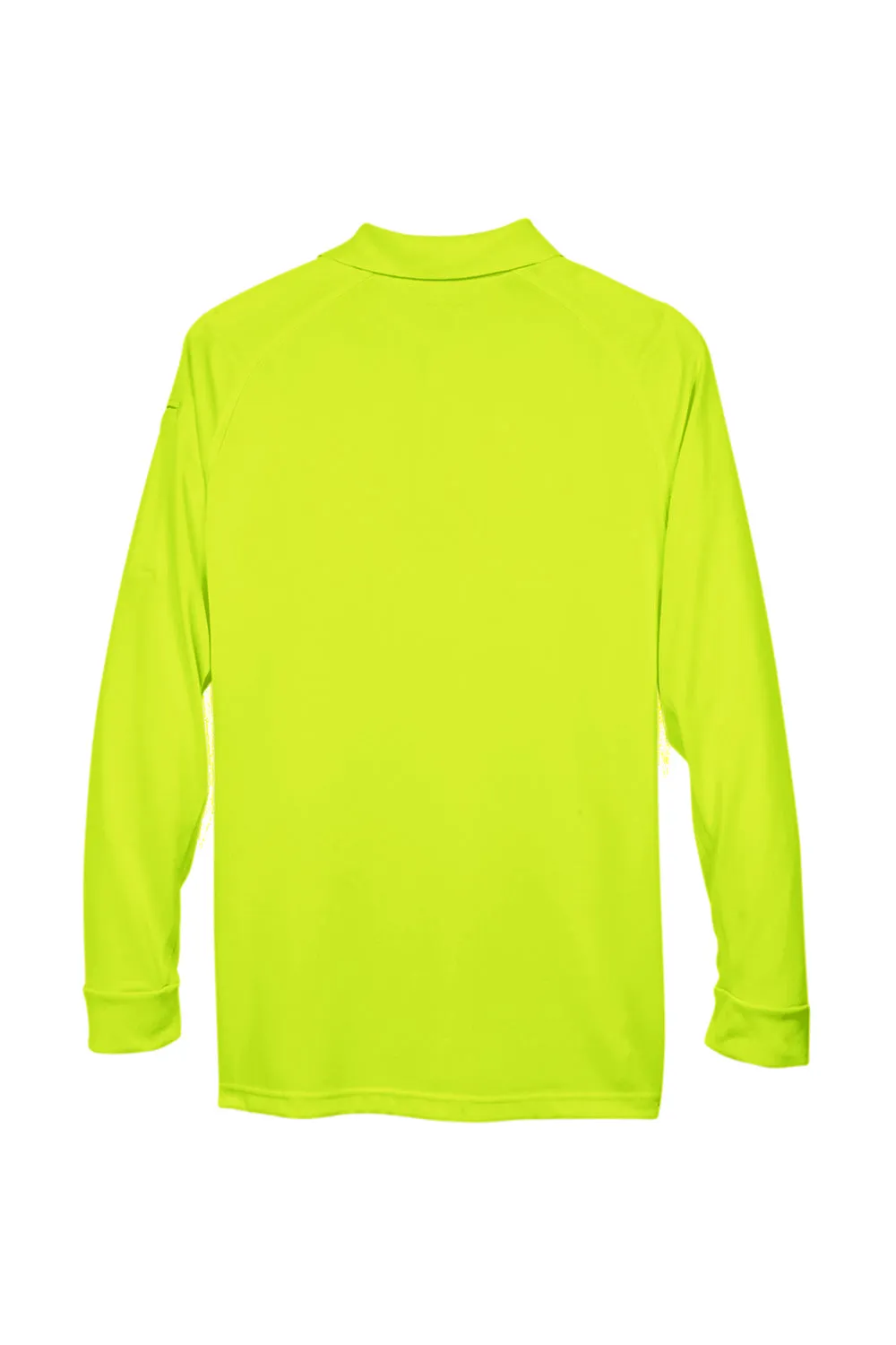 Harriton Mens Advantage Tactical Moisture Wicking Long Sleeve Polo Shirt - Safety Yellow