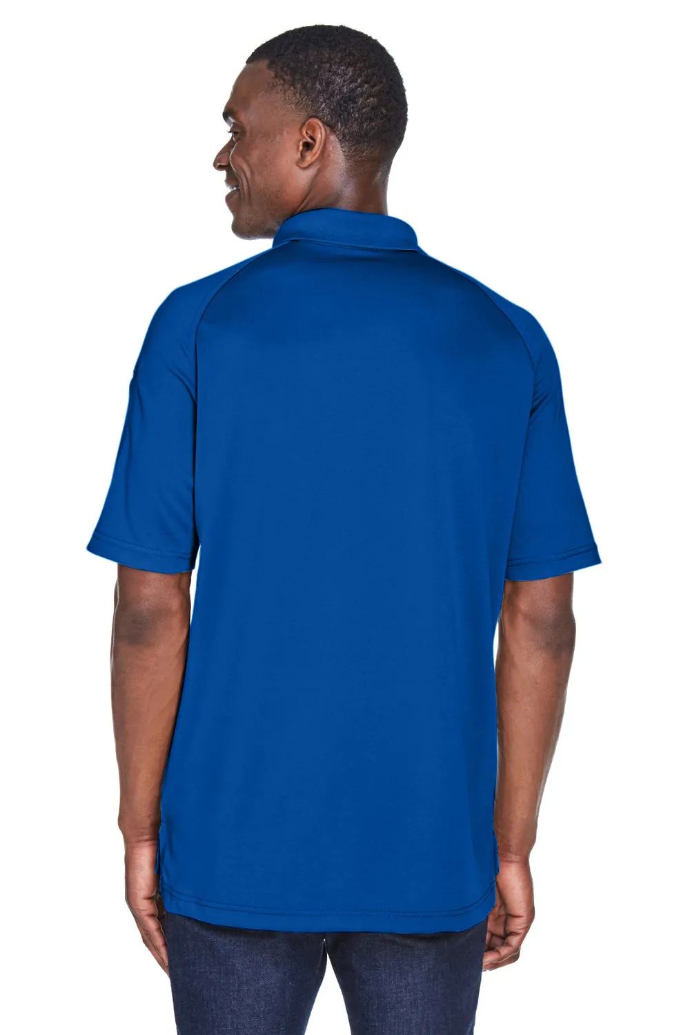 Harriton Mens Advantage Tactical Moisture Wicking Short Sleeve Polo Shirt - True Royal Blue