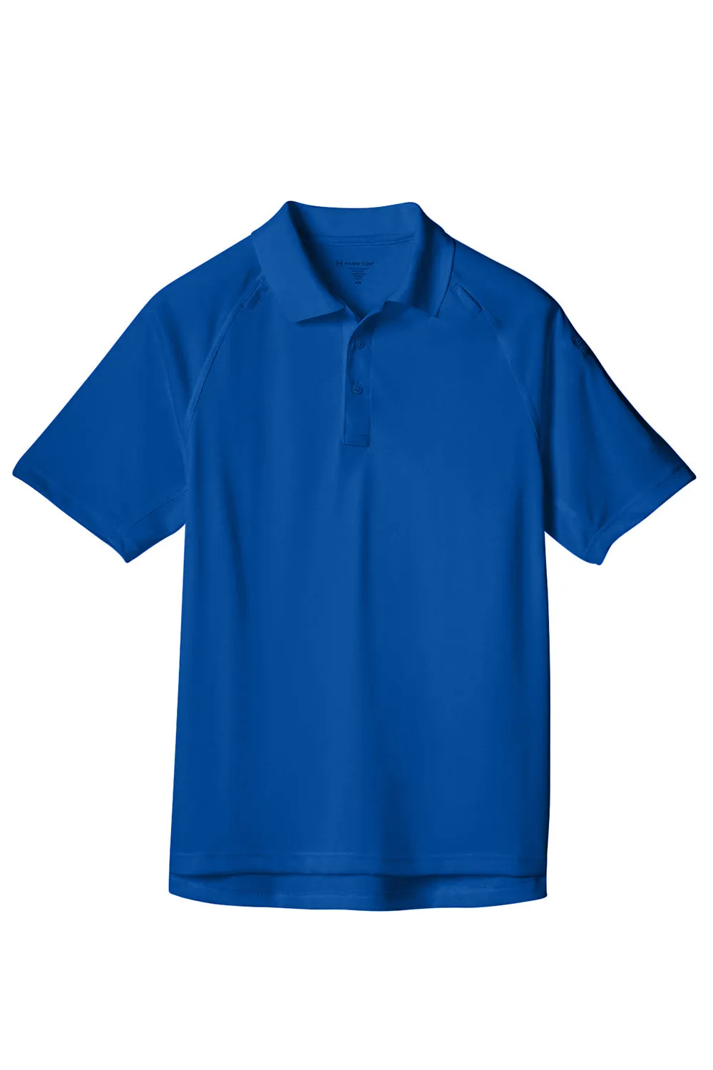 Harriton Mens Advantage Tactical Moisture Wicking Short Sleeve Polo Shirt - True Royal Blue