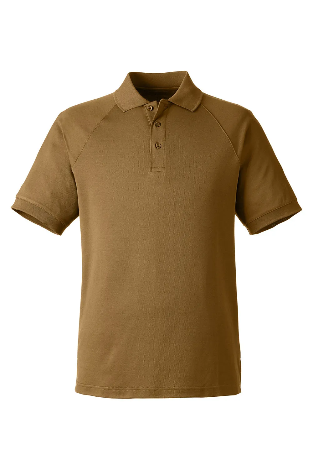 Harriton Mens Charge Moisture Wicking Short Sleeve Polo Shirt - Coyote Brown