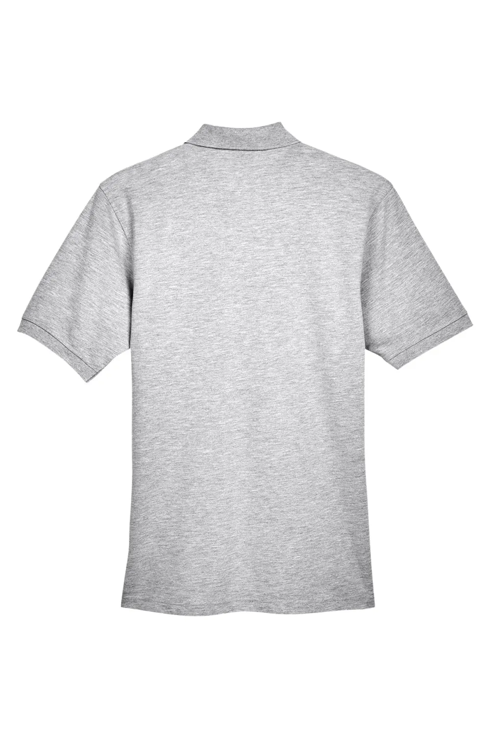Harriton Mens Easy Blend Wrinkle Resistant Short Sleeve Polo Shirt - Heather Grey