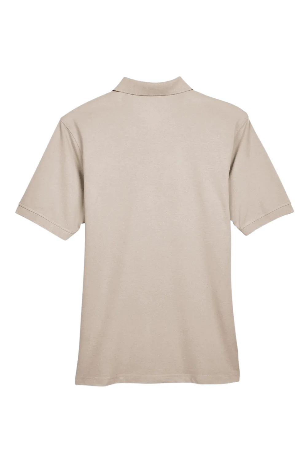 Harriton Mens Easy Blend Wrinkle Resistant Short Sleeve Polo Shirt - Stone