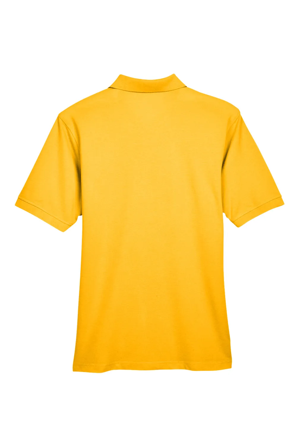 Harriton Mens Easy Blend Wrinkle Resistant Short Sleeve Polo Shirt - Sunray Yellow