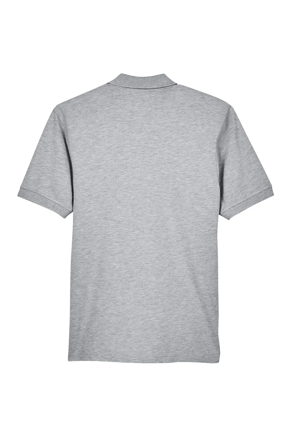 Harriton Mens Easy Blend Wrinkle Resistant Short Sleeve Polo Shirt w/ Pocket - Heather Grey