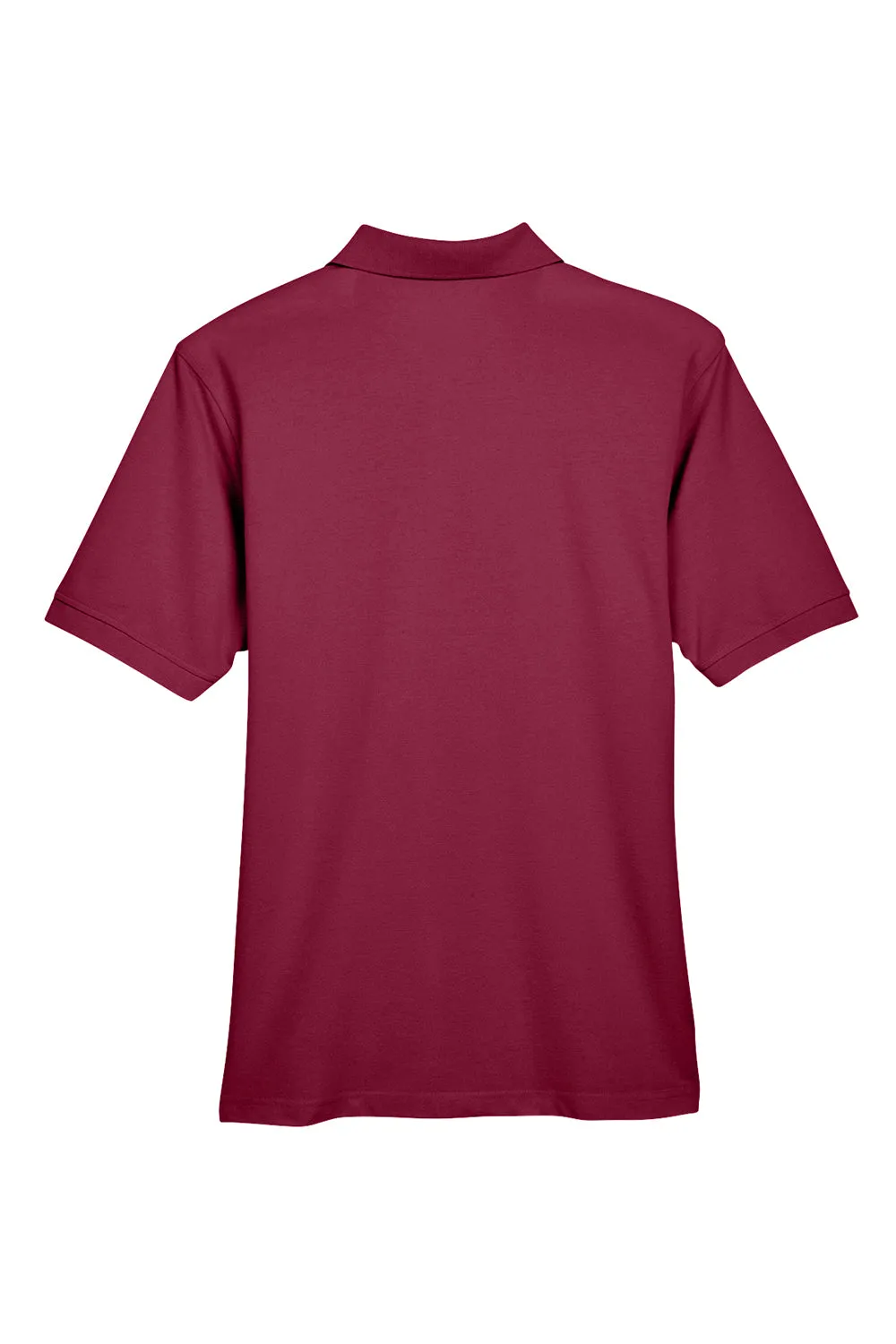 Harriton Mens Easy Blend Wrinkle Resistant Short Sleeve Polo Shirt - Wine