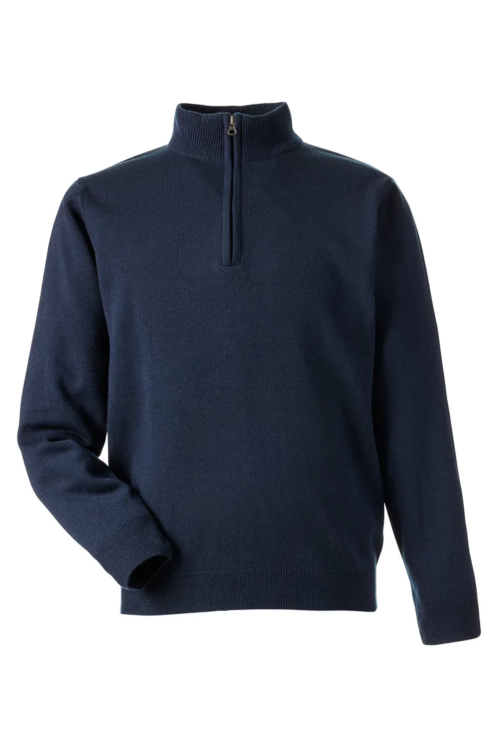 Harriton Mens Pilbloc Pill Resistant 1/4 Zip Sweatshirt - Dark Navy Blue