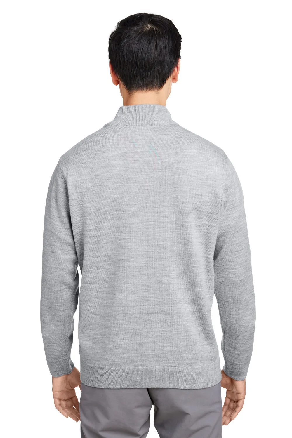 Harriton Mens Pilbloc Pill Resistant 1/4 Zip Sweatshirt - Heather Grey