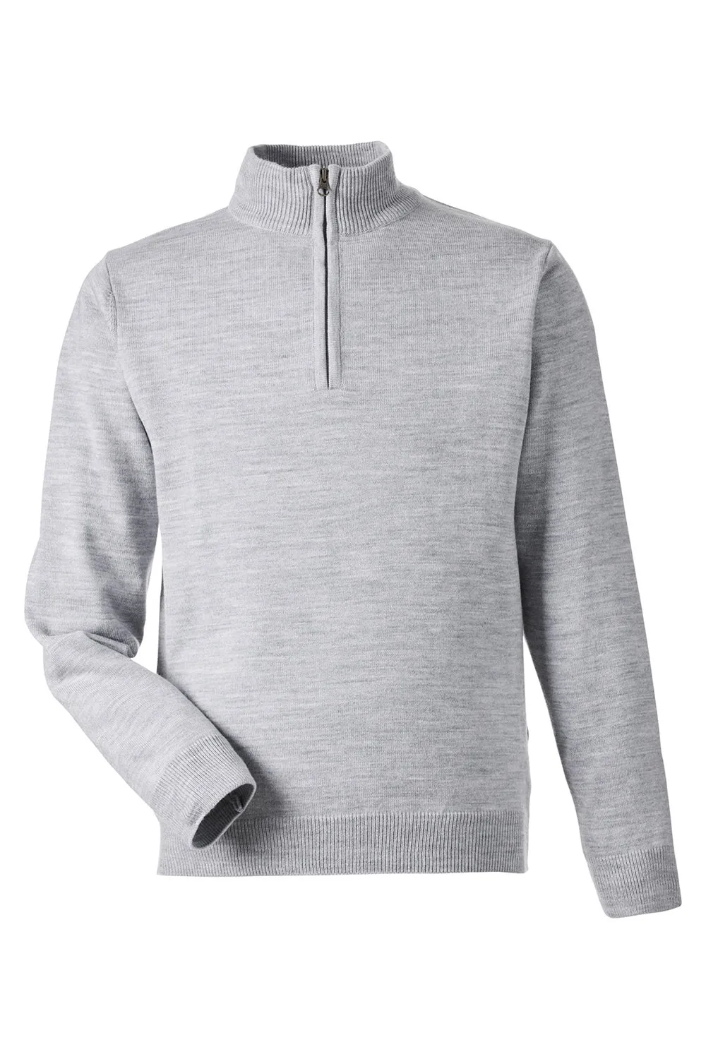 Harriton Mens Pilbloc Pill Resistant 1/4 Zip Sweatshirt - Heather Grey