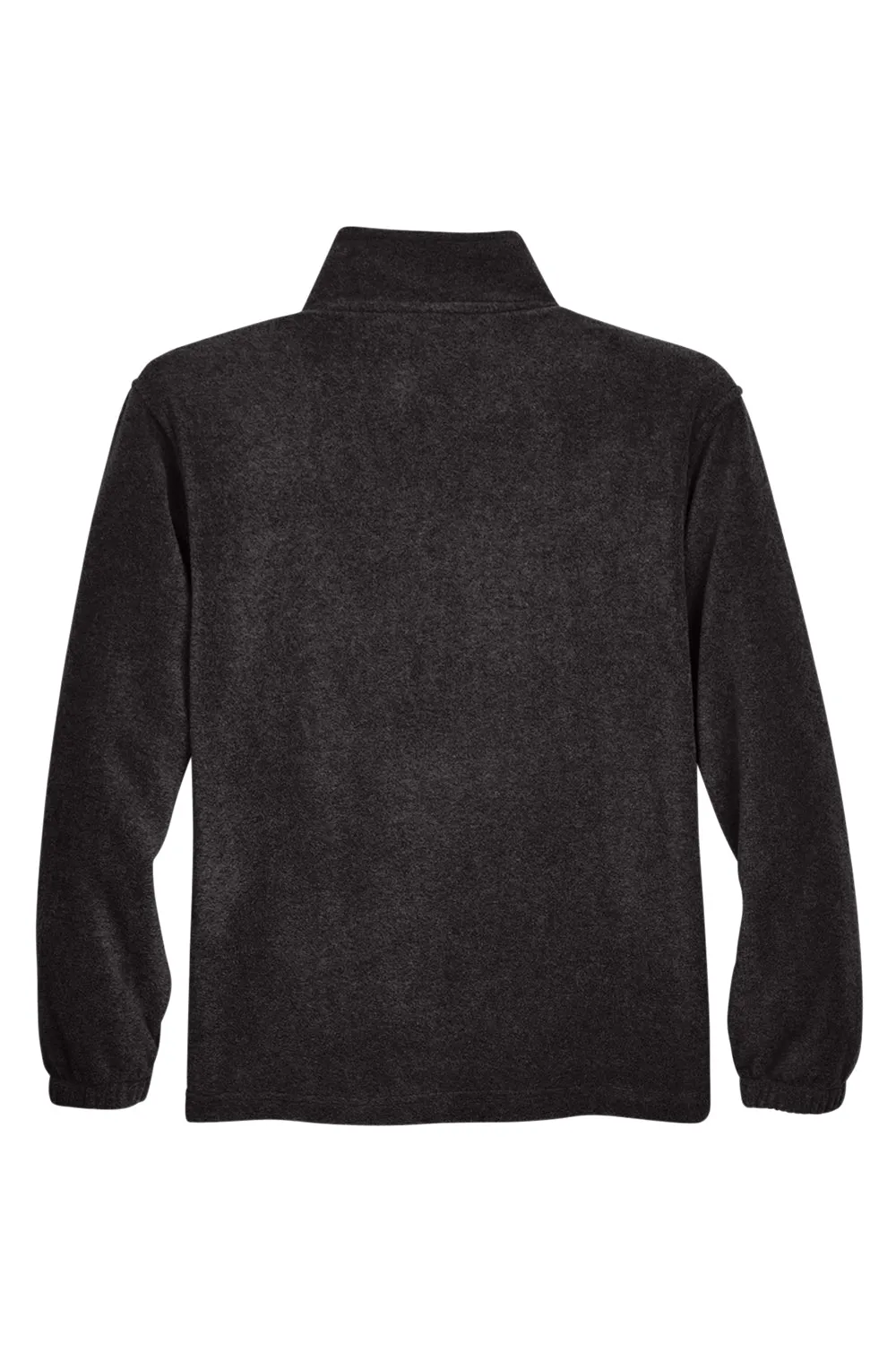 Harriton Mens Pill Resistant Fleece 1/4 Zip Sweatshirt w/ Pockets - Black