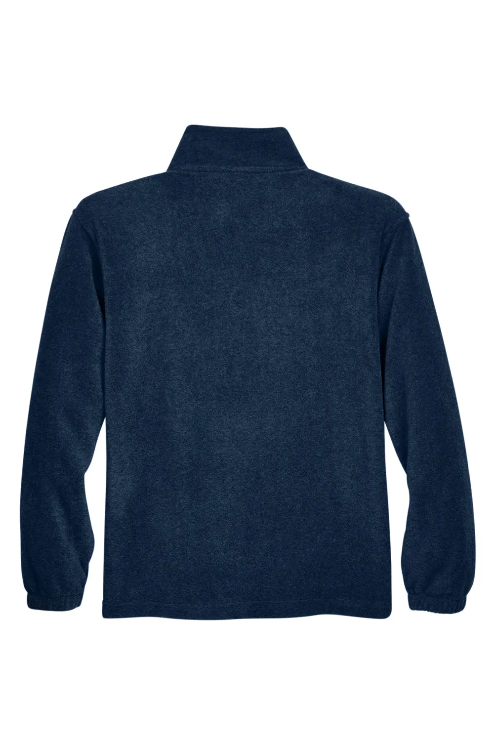 Harriton Mens Pill Resistant Fleece 1/4 Zip Sweatshirt w/ Pockets - Navy Blue