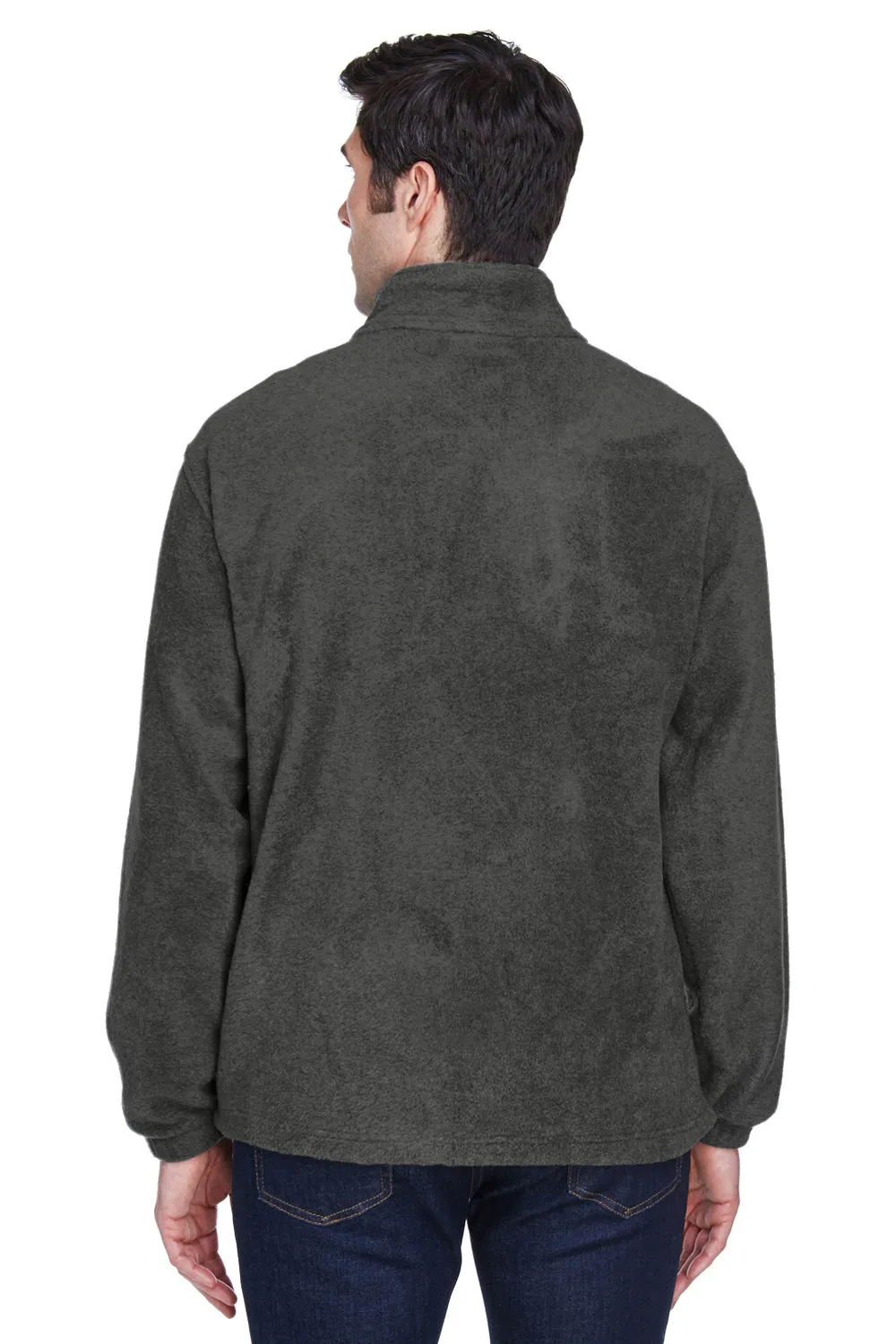 Harriton Mens Pill Resistant Fleece Full Zip Jacket - Charcoal Grey