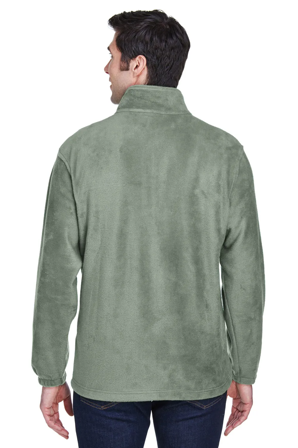 Harriton Mens Pill Resistant Fleece Full Zip Jacket - Dill Green