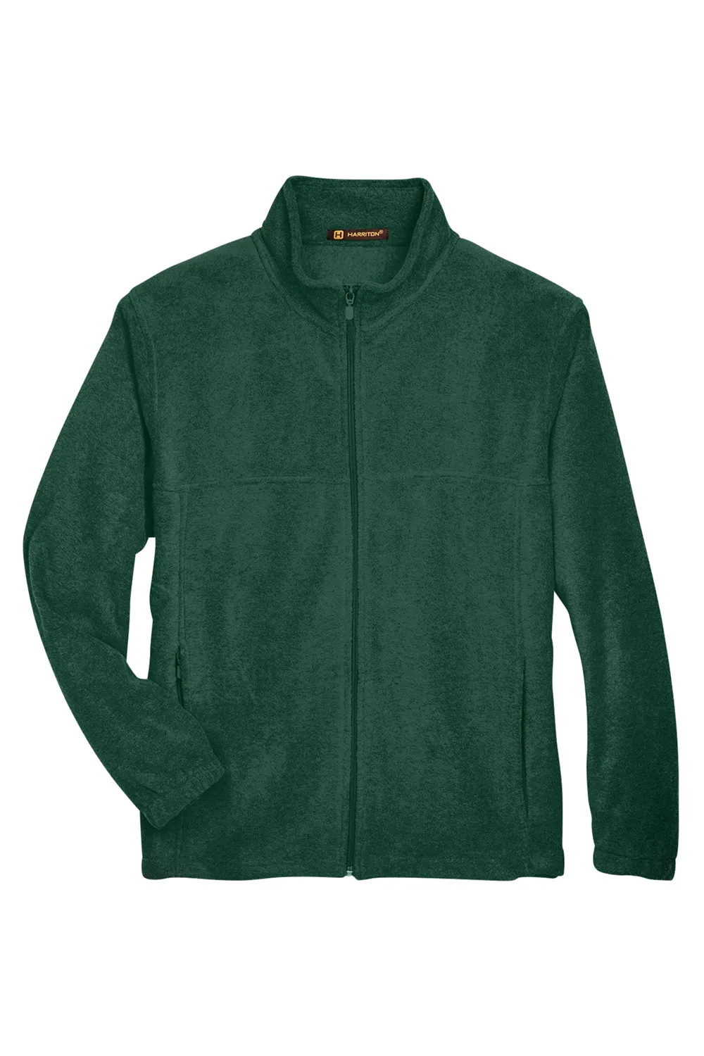 Harriton Mens Pill Resistant Fleece Full Zip Jacket - Hunter Green