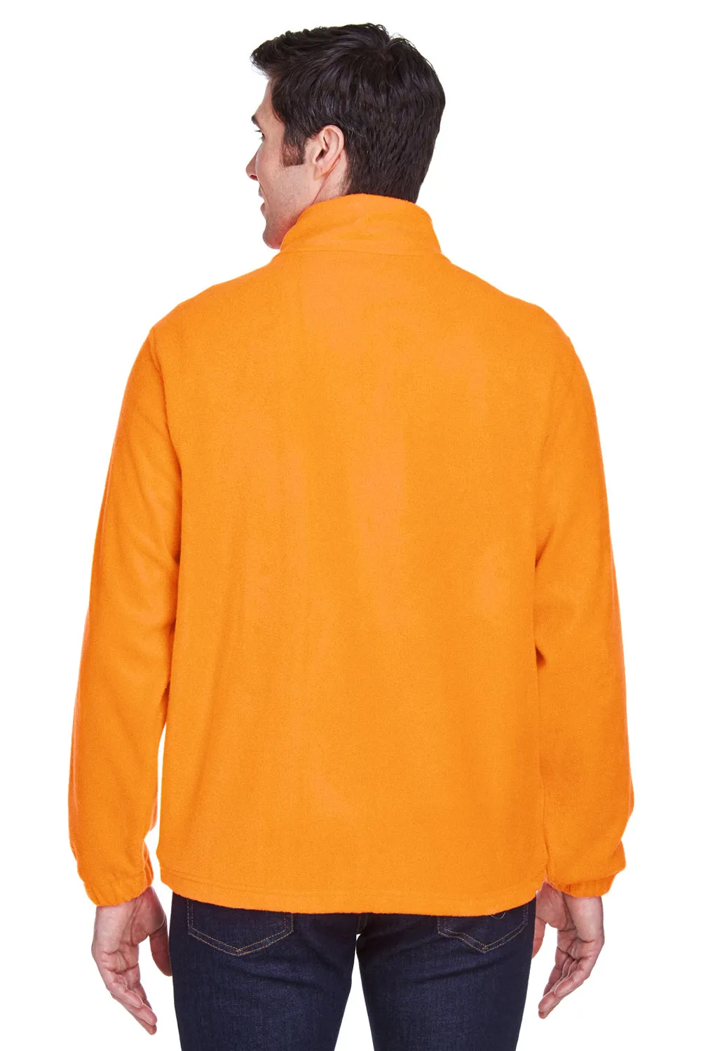 Harriton Mens Pill Resistant Fleece Full Zip Jacket - Safety Orange
