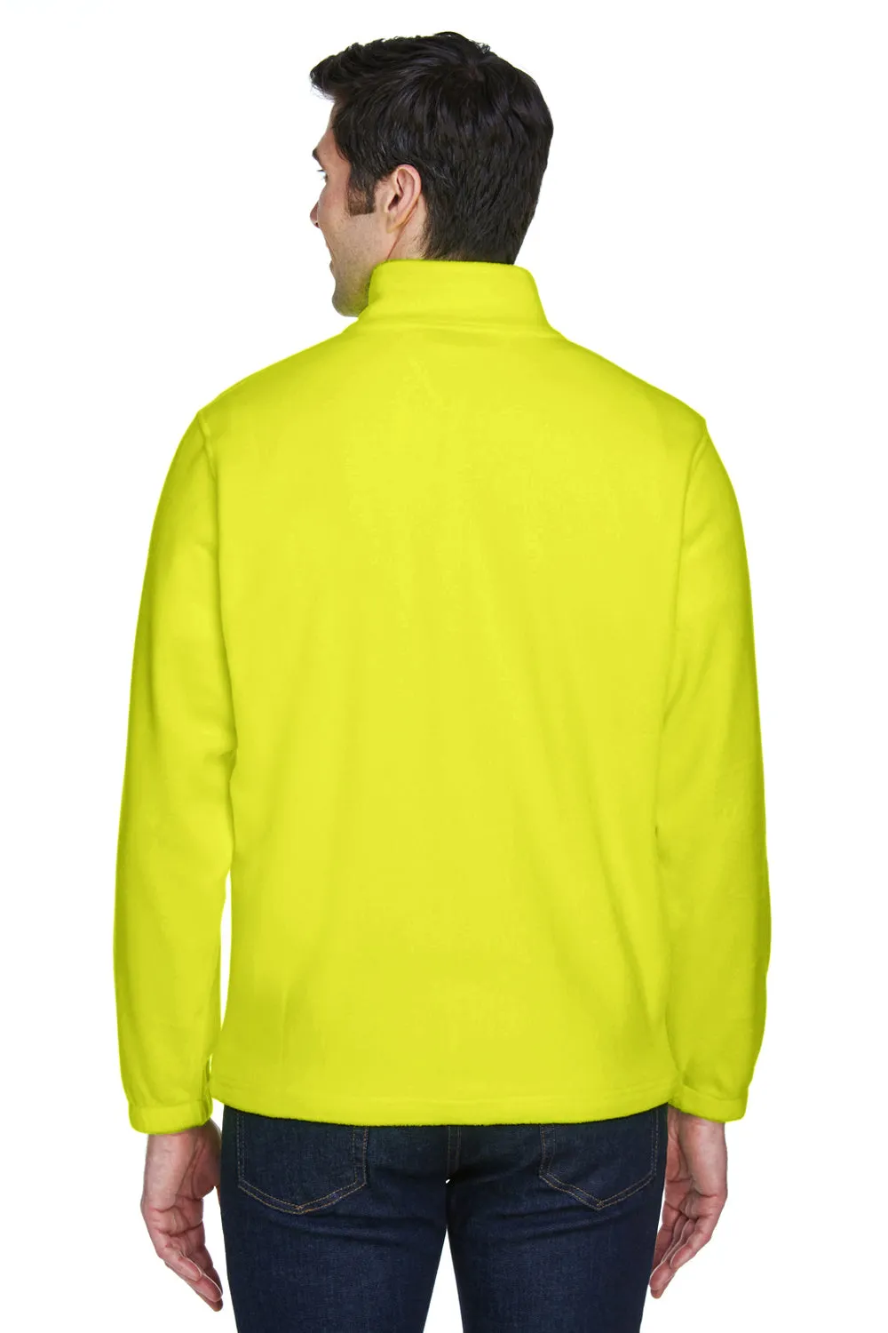 Harriton Mens Pill Resistant Fleece Full Zip Jacket - Safety Yellow