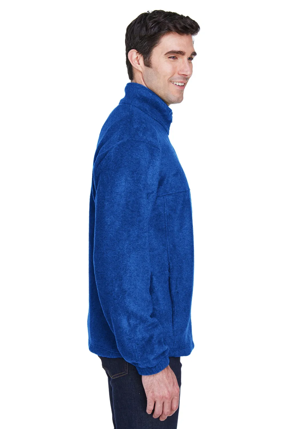 Harriton Mens Pill Resistant Fleece Full Zip Jacket - True Royal Blue