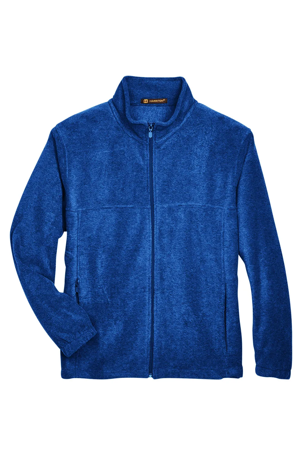 Harriton Mens Pill Resistant Fleece Full Zip Jacket - True Royal Blue