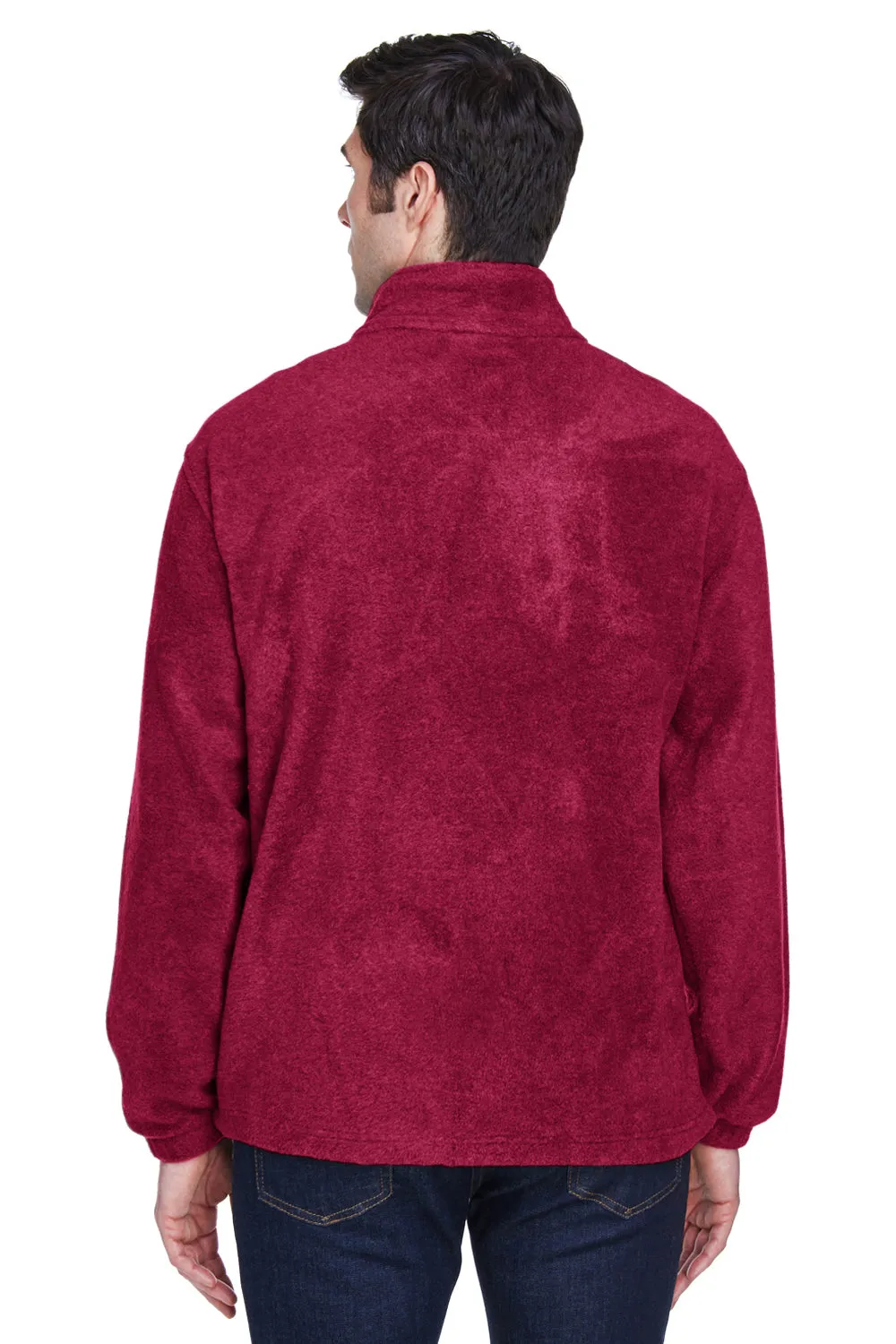 Harriton Mens Pill Resistant Fleece Full Zip Jacket - Wine