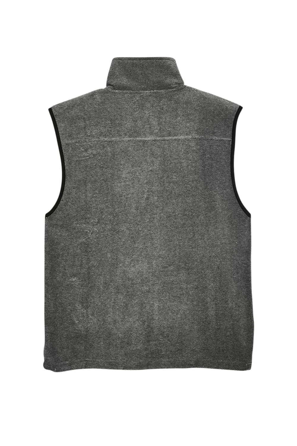 Harriton Mens Pill Resistant Fleece Full Zip Vest - Charcoal Grey
